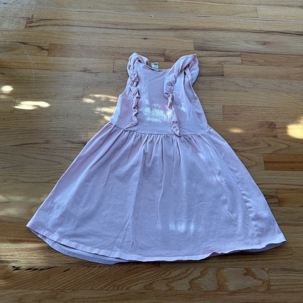 Pink Ruffled Kids Dress - Picture 2 of 3